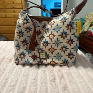 Dooney & Bourke Star Patterned Mickey Cream Bag